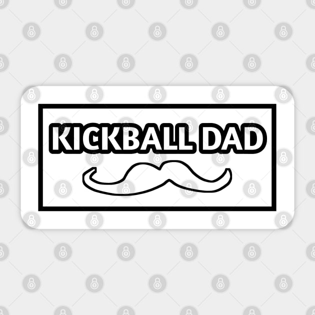 Kickball dad , Gift for Kickball players With Mustache Sticker by BlackMeme94